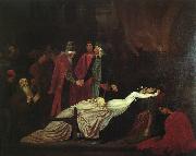 Lord Frederic Leighton The Reconciliation of the Montagues and Capulets over the Dead Bodies of Romeo and Juliet Spain oil painting artist